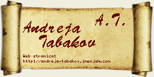 Andreja Tabakov vizit kartica